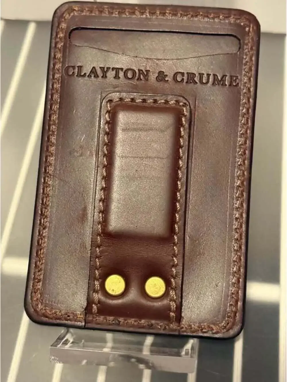 Clayton & Crume Handcrafted Leather Wallet Made in USA